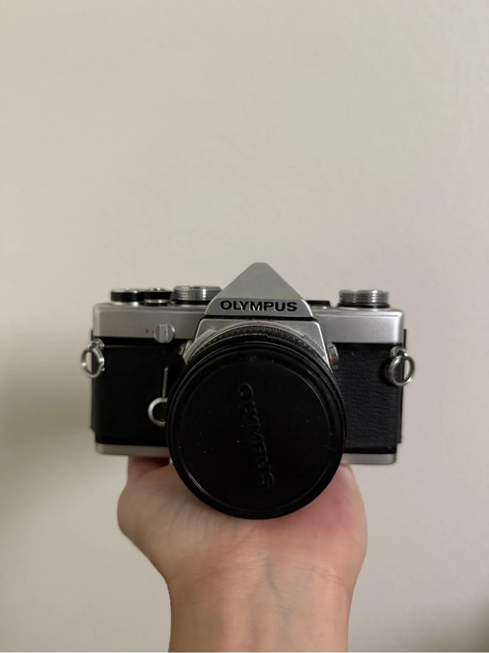 Olympus 35mm SLR Camera - Black & Silver Body